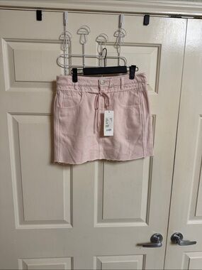 NWT CLOSED Tabby Pink Denim tie waist Mini Skirt